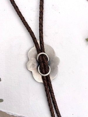 Lovebirds Bolo Tie - handcrafted Necklace in Sterling Silver by The Jewelry Shop, made in Arizona