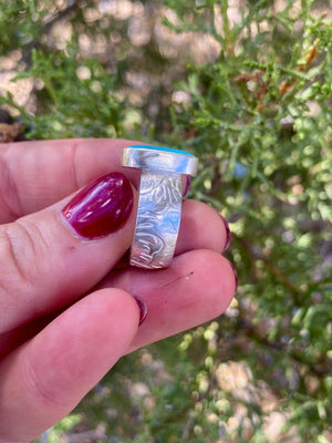 Mojave Solitaire Ring - Turquoise and Silver Size 6 - The Jewelry Shop