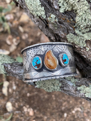 Rocky Mountain Elk Ivory Cuff - handcrafted Elk Ivory in Sterling Silver by The Jewelry Shop, made in Arizona