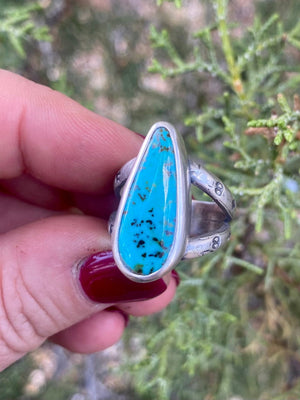Sage Star Ring - Pilot Mountain Turquoise Size 8 - The Jewelry Shop