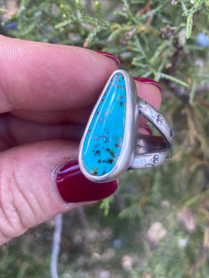 Sage Star Ring - Pilot Mountain Turquoise Size 8 - The Jewelry Shop