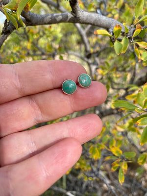 Simple Green Turquoise Studs - The Jewelry Shop