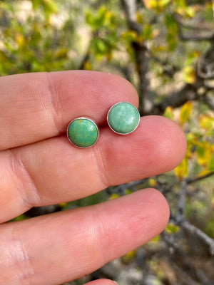 Simple Green Turquoise Studs - The Jewelry Shop