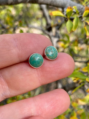 Simple Green Turquoise Studs - The Jewelry Shop