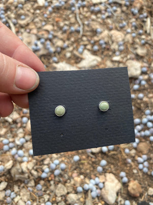 Simple Turquoise Studs - handcrafted Earrings in Sterling Silver by The Jewelry Shop, made in Arizona