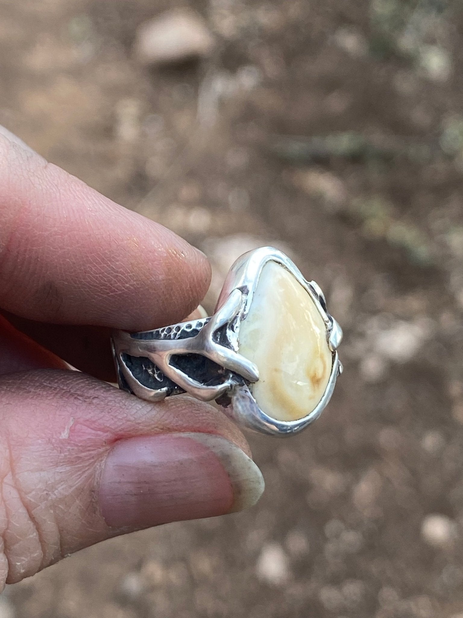 Six Point Elk Ivory Ring - The Jewelry Shop