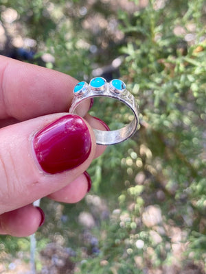 Sonoran Stacker Ring - Multi Turquoise and Silver Ring - The Jewelry Shop