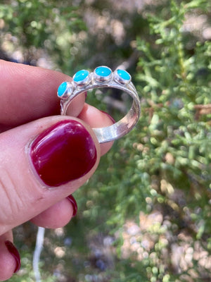 Sonoran Stacker Ring - Multi Turquoise and Silver Ring - The Jewelry Shop