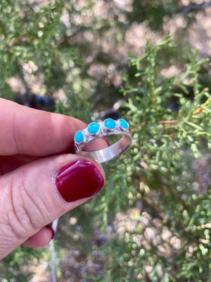Sonoran Stacker Ring - Multi Turquoise and Silver Ring - The Jewelry Shop