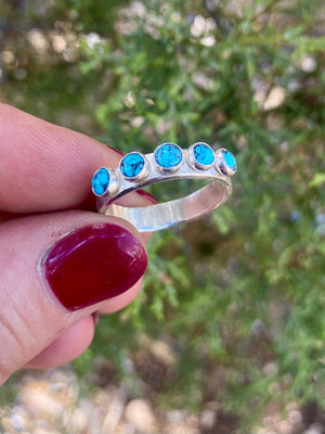 Sonoran Stacker Ring - Multi Turquoise and Silver Ring - The Jewelry Shop