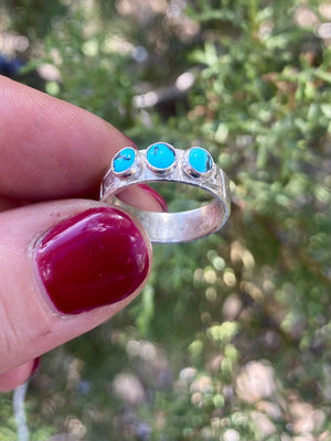Sonoran Stacker Ring - Multi Turquoise and Silver Ring - The Jewelry Shop
