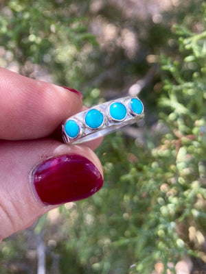 Sonoran Stacker Ring - Multi Turquoise and Silver Ring - The Jewelry Shop