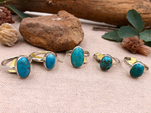 Turquoise Stacker Ring - handcrafted Ring in Sterling Silver by The Jewelry Shop, made in Arizona