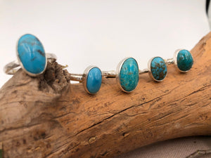 Turquoise Stacker Ring - handcrafted Ring in Sterling Silver by The Jewelry Shop, made in Arizona