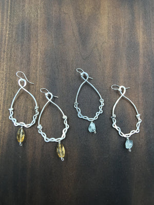 Vine Earrings - handcrafted Earrings in Sterling Silver by The Jewelry Shop, made in Arizona