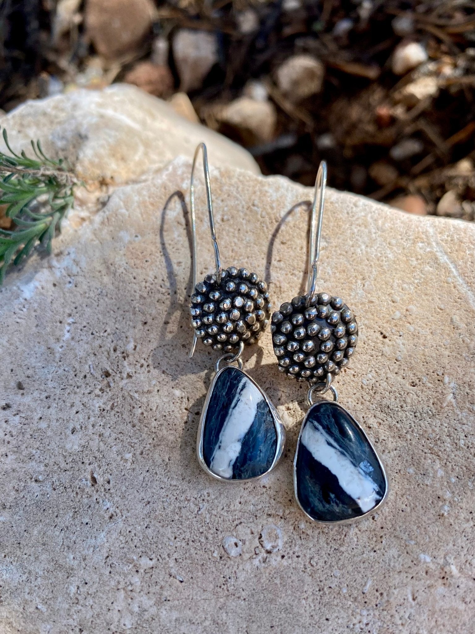 White Buffalo Pincushion Earrings - The Jewelry Shop