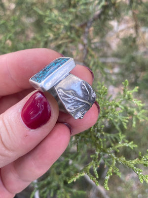 Winding Wilds Ring - Spiderweb Turquoise Size 8 - The Jewelry Shop