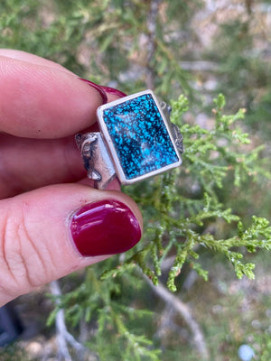 Winding Wilds Ring - Spiderweb Turquoise Size 8 - The Jewelry Shop
