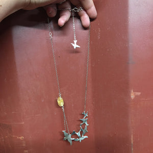 Bird Necklace - handcrafted Necklace in Sterling Silver by The Jewelry Shop, made in Arizona