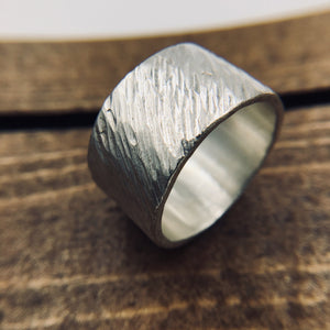 Classic Hammered Band - handcrafted Ring in Sterling Silver by The Jewelry Shop, made in Arizona
