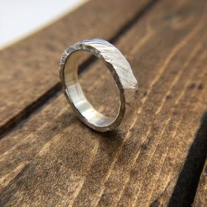Classic Hammered Band - handcrafted Ring in Sterling Silver by The Jewelry Shop, made in Arizona