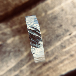 Classic Hammered Band - handcrafted Ring in Sterling Silver by The Jewelry Shop, made in Arizona
