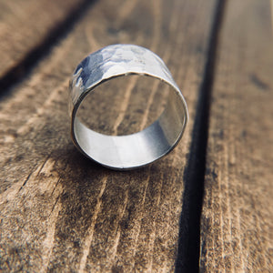 Classic Hammered Band - handcrafted Ring in Sterling Silver by The Jewelry Shop, made in Arizona