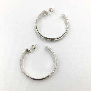 Forged Sterling Hoops