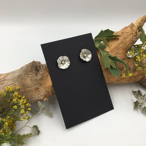 Morning Glory Studs - handcrafted Earrings in Sterling Silver by The Jewelry Shop, made in Arizona
