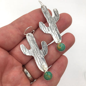 Saguaro Earrings - handcrafted Earrings in Sterling Silver by The Jewelry Shop, made in Arizona