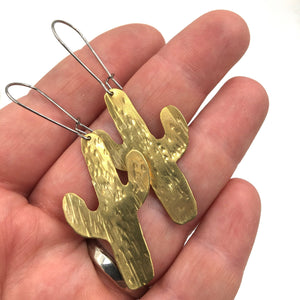 Saguaro Earrings - handcrafted Earrings in Sterling Silver by The Jewelry Shop, made in Arizona