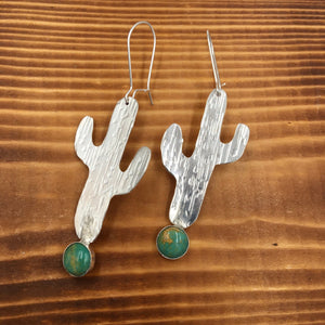 Saguaro Earrings - handcrafted Earrings in Sterling Silver by The Jewelry Shop, made in Arizona