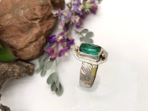 Tourmaline Ring - handcrafted Ring in Sterling Silver by The Jewelry Shop, made in Arizona